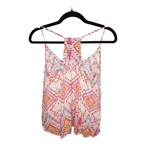 Karlie Multi Colored Print  Halter A-line Lightweight Tank Top Women's Size Smal - Picture 2 of 6